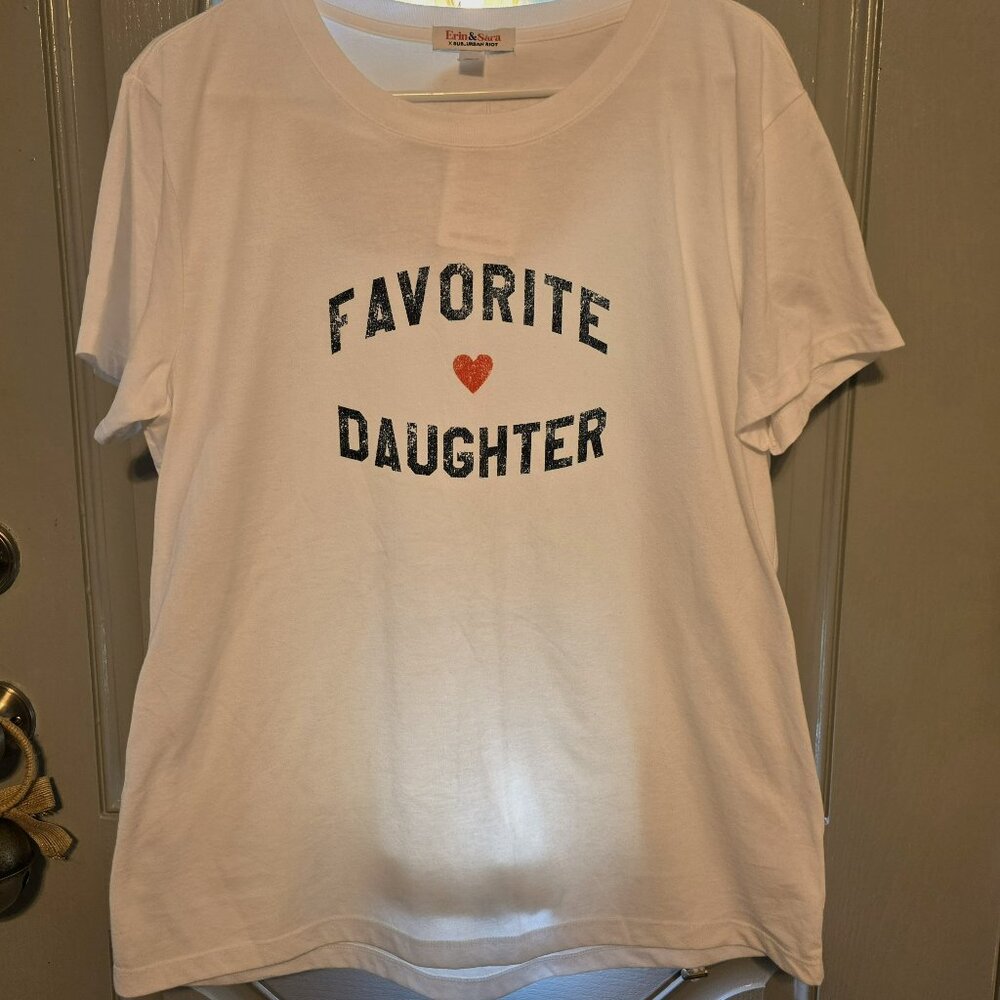BNWT Sub_Urban Riot / Erin & Sara LA "Favorite Daughter" White T-Shirt
